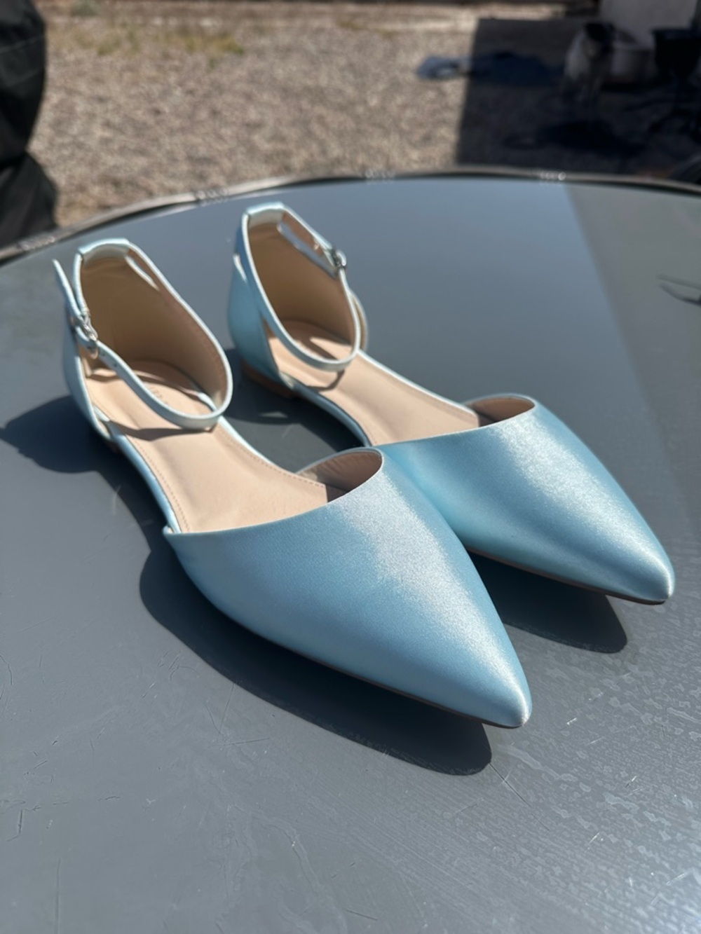 Kailee  P satin pointed flats size 11 EUC